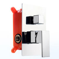 3266-23 真鍮の蛇口シングルレバー温水/冷水埋め込みシャワーミキサー、ボックス付き内蔵シャワーミキサー、2 つの出口;