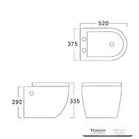 YS22288H 壁掛け陶器便器、壁掛け便器、洗いざらし;