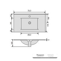 YS27293-70 セラミックキャビネット洗面台、洗面化粧台、洗面所のシンク。