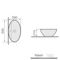 YS28206 セラミック製カウンター洗面器、芸術的な洗面器、セラミックシンク;
