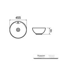 YS28209 セラミック製カウンター洗面器、芸術的な洗面器、セラミックシンク;