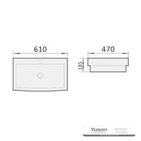 YS28215B セラミック製カウンター洗面器、芸術的な洗面器、セラミックシンク;
