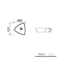 YS28334 セラミック製カウンター洗面器、芸術的な洗面器、セラミックシンク;