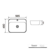 YS28345 セラミック製カウンター洗面器、芸術的な洗面器、セラミックシンク;
