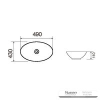 YS28347 セラミック製カウンター洗面器、芸術的な洗面器、セラミックシンク;
