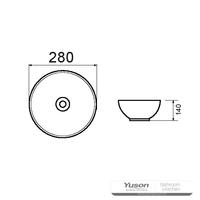 YS28393 セラミック製カウンター洗面器、芸術的な洗面器、セラミックシンク;
