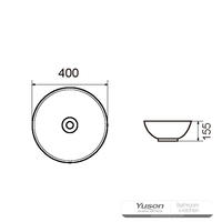 YS28401-MB カウンター洗面器の上のマットブラックセラミック、芸術的な洗面器、セラミックシンク;