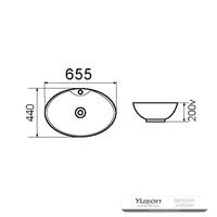 YS28412 セラミック製カウンター洗面器、芸術的な洗面器、セラミックシンク;