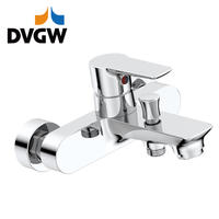 3187-10 DVGW 認定、真鍮製蛇口シングルレバー温水/冷水壁掛け浴槽ミキサー
